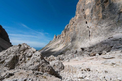 Wanderung vom Sellajoch über die steinerne Stadt durch die Langkofelscharte nach Wolkenstein_27