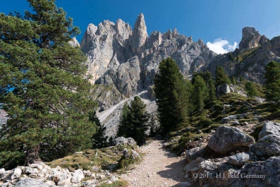 Wanderung vom Sellajoch über die steinerne Stadt durch die Langkofelscharte nach Wolkenstein_38