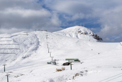 Dolomiten: Schneewanderung auf dem Friedrich-August-Weg. _2