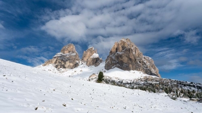 Dolomiten: Schneewanderung auf dem Friedrich-August-Weg. _4